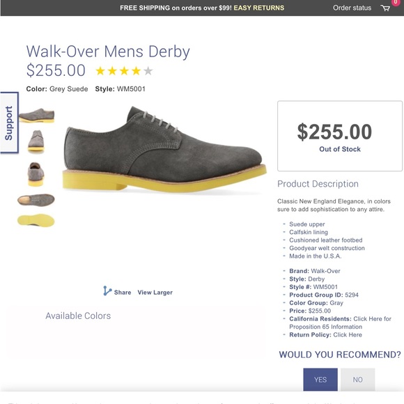 Buks by walk-over derby shoes MSRP $255. Men’s navy suede casual shoes. Size 10 - Picture 2 of 12